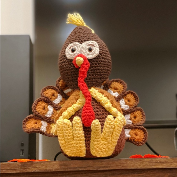 Turkey Decor Fall/Autumn/Thanksgiving Decor Handmade Crocheted - Brand New - Picture 3 of 8